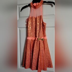 Sparkling Orange Dance Costume